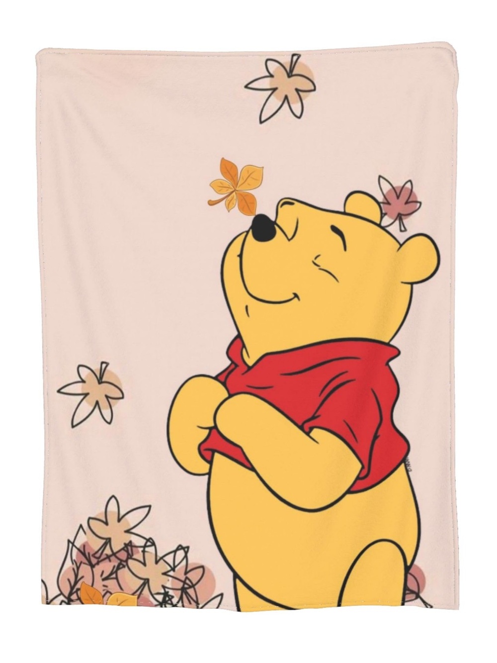 NIB Winnie the Pooh Cozy Throw Blanket - Yellow & Red
